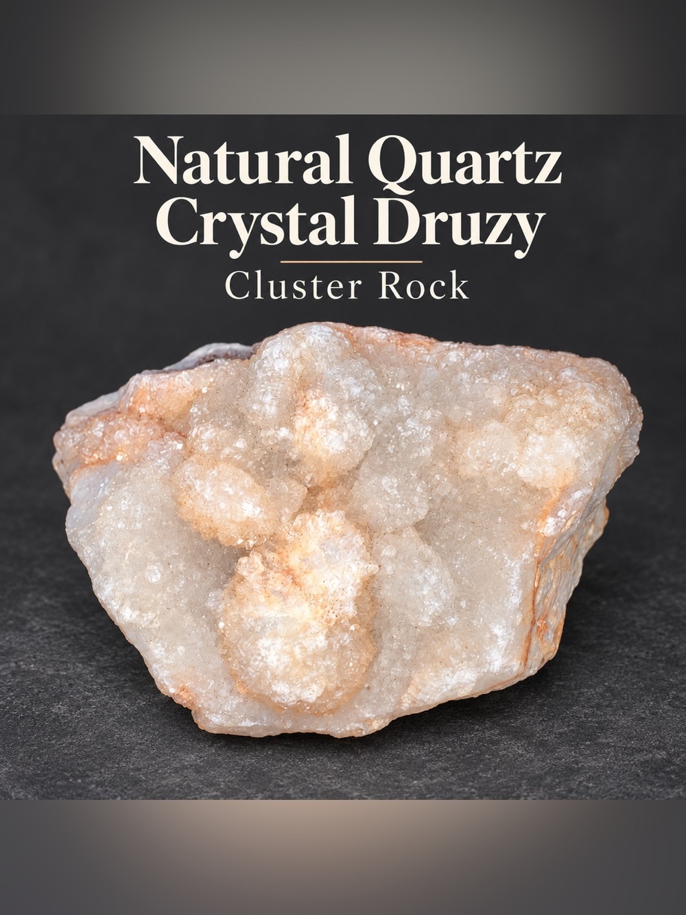 Natural Quartz Crystal Druzy Cluster Rock